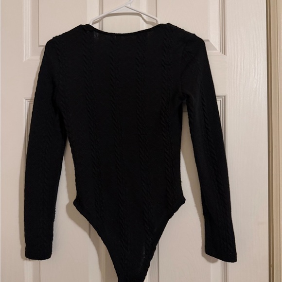 SHEIN Chiquease Square Neck Cable Knit Bodysuit - Picture 6 of 6